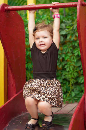 Summer portrait of beautiful baby girl