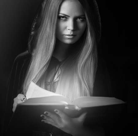 Halloween concept: young and sexy witchの写真素材