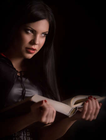 Halloween concept: young and sexy witchの写真素材