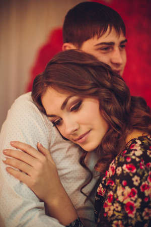 Beautiful young couple in love