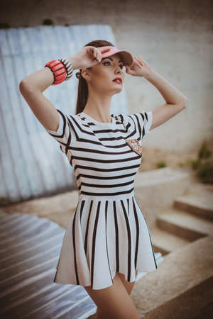 Portrait of beautiful young womanの写真素材