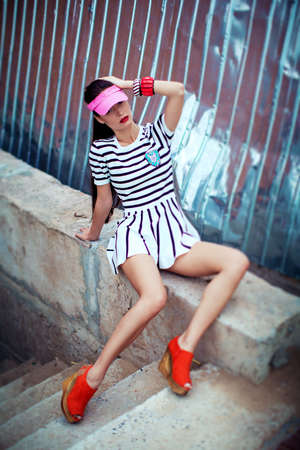 Portrait of beautiful young womanの写真素材