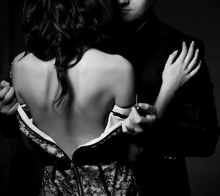 Fashion beautiful photo of man and womanの写真素材