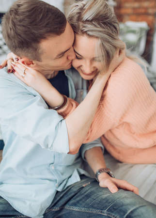 beautiful young couple in loveの写真素材