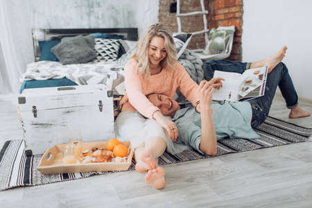 beautiful young couple in loveの写真素材