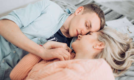 beautiful young couple in loveの写真素材