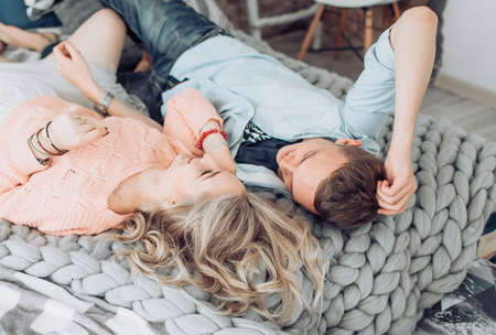 beautiful young couple in loveの写真素材