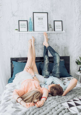 beautiful young couple in loveの写真素材