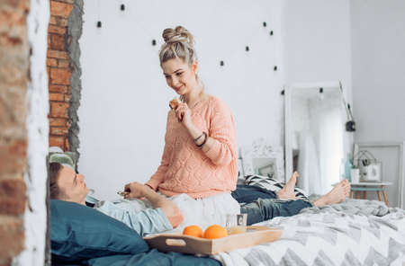 beautiful young couple in loveの写真素材