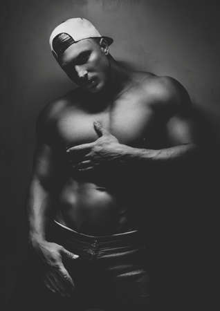 Young sexy muscular manの写真素材