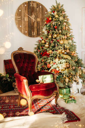 Christmas Decoration. New year's backgroundの写真素材