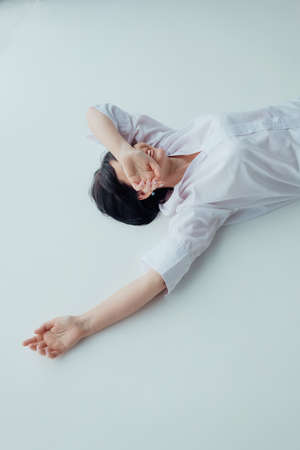 Portrait happy senior woman. Elderly lifestyle at conceptの写真素材