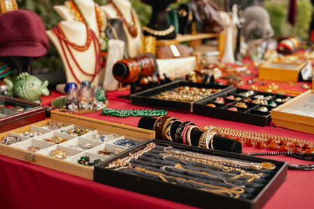 Flea market in Lisbon. Garage sale, reuse the clothes, second hand and eco consumer.