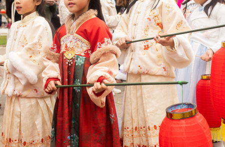 Lisbon, Portugal, 2025. Lunar New Year parade, celebrating the Asian community in Portugal. Festive atmosphere, cultural diversity. Ideal for travel, culture, festival promotion, and editorial design.のeditorial素材
