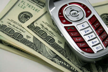 MOBILE AND CASHの写真素材