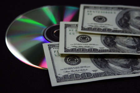 CASH WITH CD DVDの写真素材