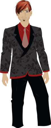 red and black styleのイラスト素材