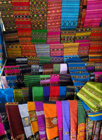 Ratchaburi Colorful weaving Fabricの写真素材