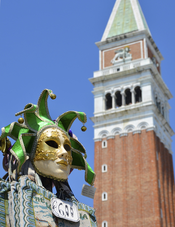 Mask on the square of San Marcoの写真素材