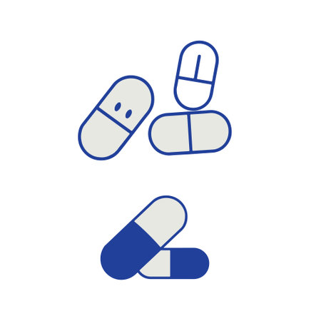 Pills icon. Vector illustration. Flat design style eps 10のイラスト素材