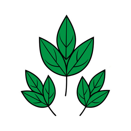 leaves plant ecology icon vector illustration design graphic flat and line styleのイラスト素材