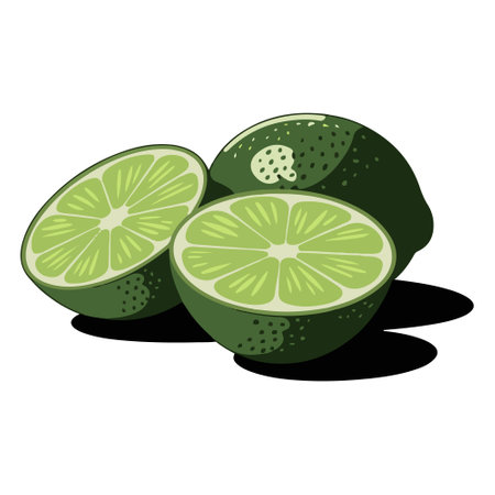 Lime isolated on white background. Vector illustration for your design.のイラスト素材