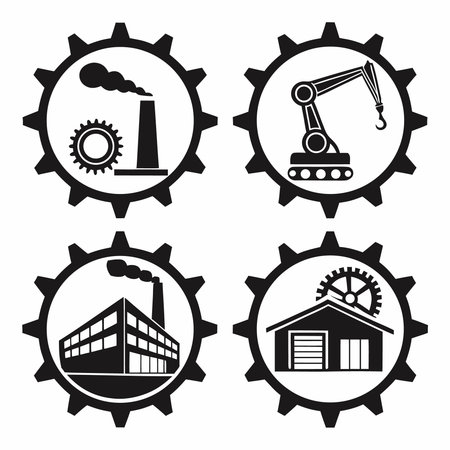 Industry design over white background, vector illustration. Eps 10.のイラスト素材