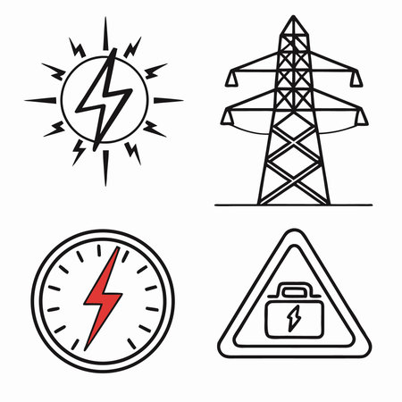 Electricity design over white background, vector illustration eps10.のイラスト素材