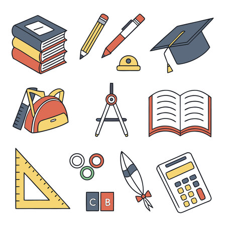 Shopping cart, gift box, shopping bag and credit card. Vector illustration.のイラスト素材