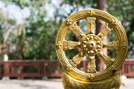 Wheel of Buddha at Chiangraiの写真素材