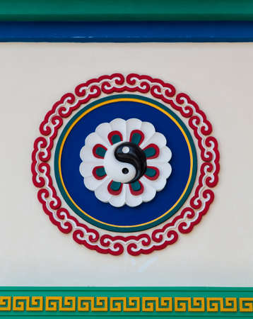 Yin Yang symbol in chinese temple