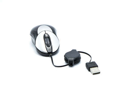 Computer mouse on white backgroundの写真素材