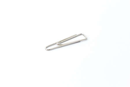 Paper Clip isolated on white backgroundの写真素材