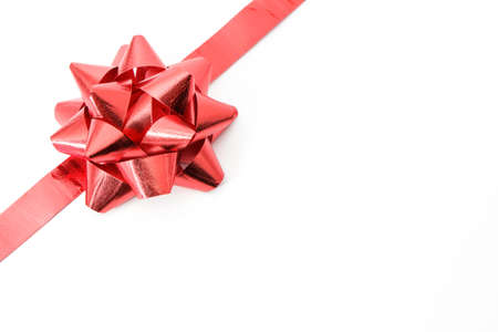 Gift bow isolated on white backgroundの写真素材