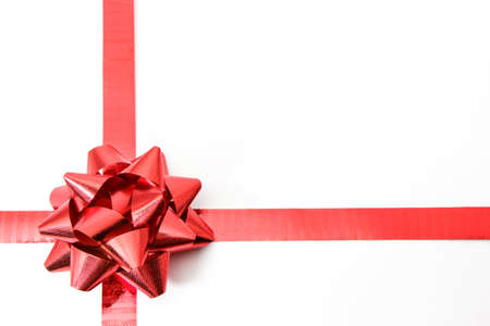 Gift bow isolated on white backgroundの写真素材