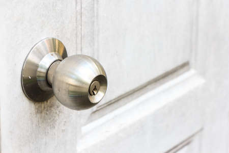 detailed shot of metal doorknobの写真素材