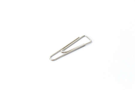Paper Clip isolated on white backgroundの写真素材