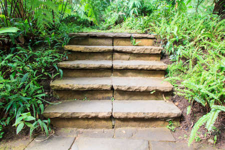 Path way made from stoneの写真素材