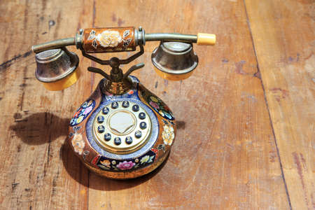 Old Telephone isolate on backgroundの写真素材