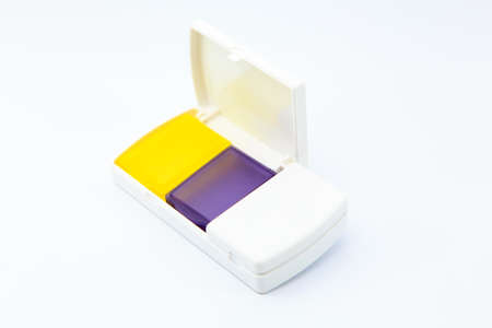 Pill Box on white Backgroundの写真素材