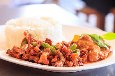 Thai curry with rice tastes goodの写真素材