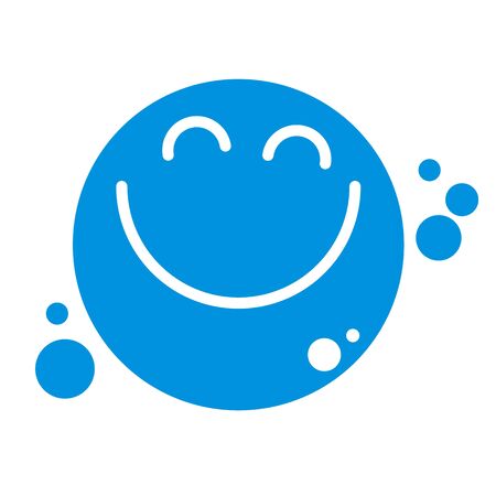 Water blue drop icon. Isolated aqua logotype sign on white background. Vector illustration, graphic design for web, print material.のイラスト素材