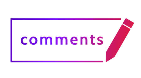 Comment button icon for social media. Vector illustration design template. For video channel, blog, social media concept and background bannerのイラスト素材