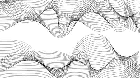 Black and white line pattern. soft background. Wave energy geometric design. Vector illustration.のイラスト素材