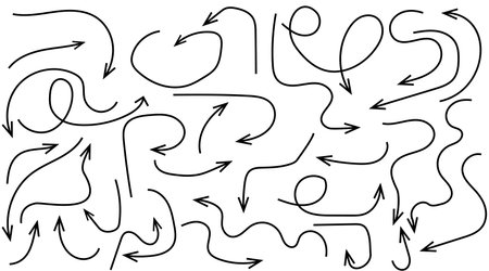 Arrow line down, up set. Pattern black and white art background . vector concept illustration.のイラスト素材