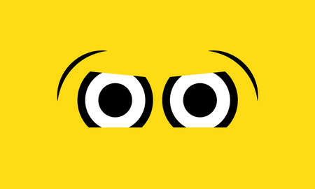 looking big eyes watching vector illustration icons isolated flat