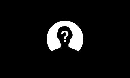 anonymous male profile , silhouette avatar Unknown person. Vector illustration, glyph flat iconのイラスト素材