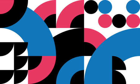 Geometry minimalistic artwork poster with simple shape and figure square, triangle, circle. Abstract...