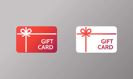 gift card, bow ribbon, Sale Christmas coupon icon. Vector illustrationのイラスト素材