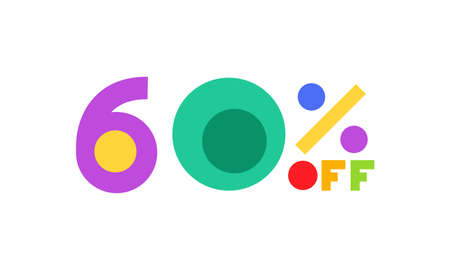 60 percent OFF Discount badge Black Friday Sale Promotional Poster Design Vector Illustration
